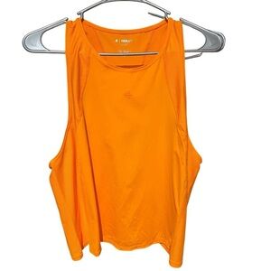 Fourlaps bright orange tank top size large EUC